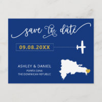 Dominikanische Republik Wedding Save the Date Map