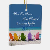 Dominikanische Republik, wenn ich hier Im Zuhause Keramikornament (Rechts)