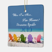 Dominikanische Republik, wenn ich hier Im Zuhause Keramikornament (Links)