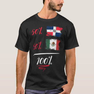 Dominikanische und mexikanische Heritage Flag Prix T-Shirt
