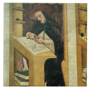 Dominikanischer Mönch an seinem Schreibtisch, vom Fliese