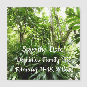 Dominikanischer Regenwald I Tropical Save the Date Magnetkarte
