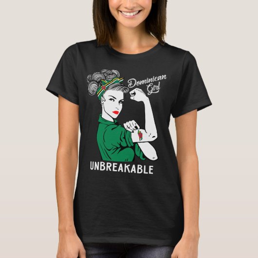 Dominikanisches Mädchen unzerbrechlich T-Shirt (Vorderseite)