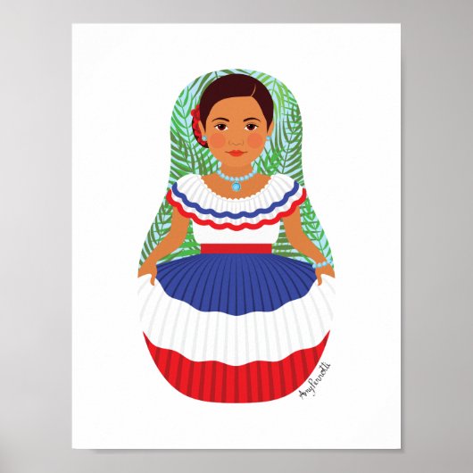 Dominikanisches Matryoshka-Poster Poster (Vorne)