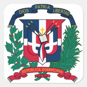 Dominikanisches Républicum Quadratischer Aufkleber