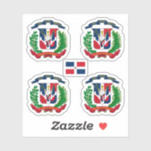 Dominikanisches Wappen Aufkleber (Blatt)