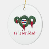 Dominikanisches Weihnachten 2 Keramikornament (Links)