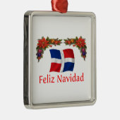 Dominikanisches Weihnachten Silbernes Ornament (Rechts)