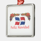 Dominikanisches Weihnachten Silbernes Ornament (Links)