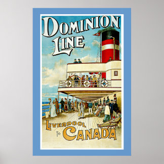 Dominion Line ~ Liverpool nach Kanada Poster