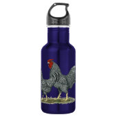 Dominique Chickens Edelstahlflasche (Vorderseite)
