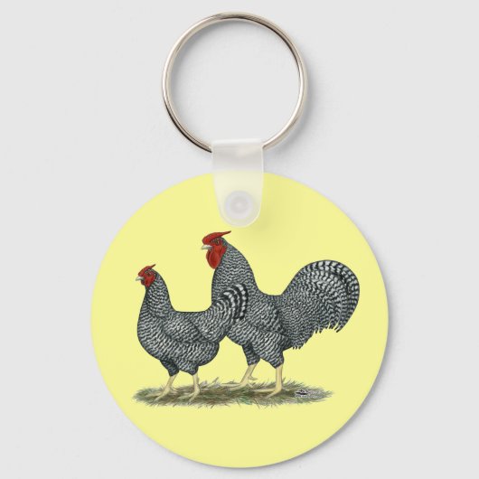 Dominique Chickens Schlüsselanhänger (Vorderseite)