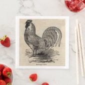 Dominique-Geflügel aus dem 19. Jahrhundert Serviette (Beispiel)