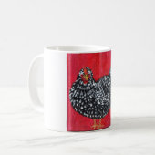 Dominique-Huhn Kaffeetasse (Vorderseite Links)