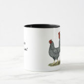 Dominique-Hühner Tasse (Zentrum)