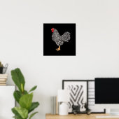 Dominique Rooster Poster (Heimbüro)