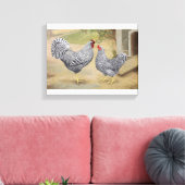 Dominique Rooster und Hen Leinwanddruck (Insitu (Wohnzimmer))