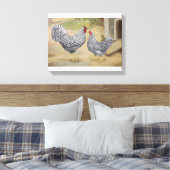 Dominique Rooster und Hen Leinwanddruck (Insitu (Schlafzimmer))