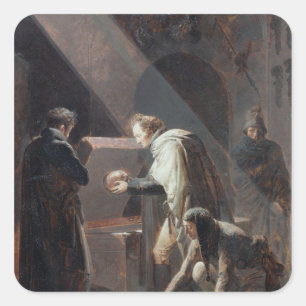 Dominique Vivant Denon ersetzt Knochen Quadratischer Aufkleber