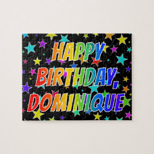 "DOMINIQUE" Vorname, Fun "HAPPY BIRTHDAY" Puzzle
