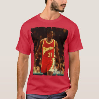 Dominique Wilkins Vintage-Design Basketball 3 T-Shirt