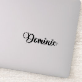 Dominischer Name - Handgeschriebene Kalligrafie Aufkleber