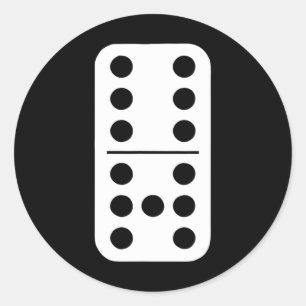 Domino 6 und 7 passende 67 Dominos Gruppenkostüme Runder Aufkleber