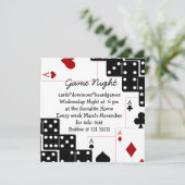 Domino Aces Einladung (Stehend Vorderseite)