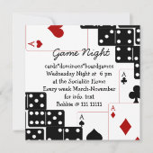 Domino Aces Einladung (Vorderseite)