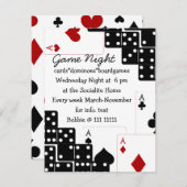 Domino Aces Einladung (Vorne/Hinten)