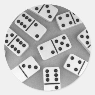 Domino-Aufkleber 002 Runder Aufkleber