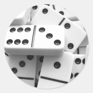 Domino-Aufkleber 006 Runder Aufkleber