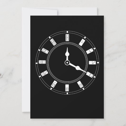 Domino Clock Dominoes Tiles Puzzler Game-Geschenk Einladung (Vorderseite)