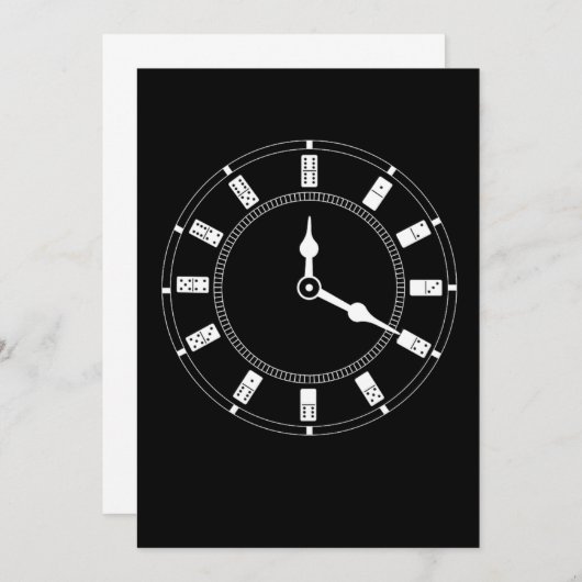 Domino Clock Dominoes Tiles Puzzler Game-Geschenk Einladung (Vorne/Hinten)