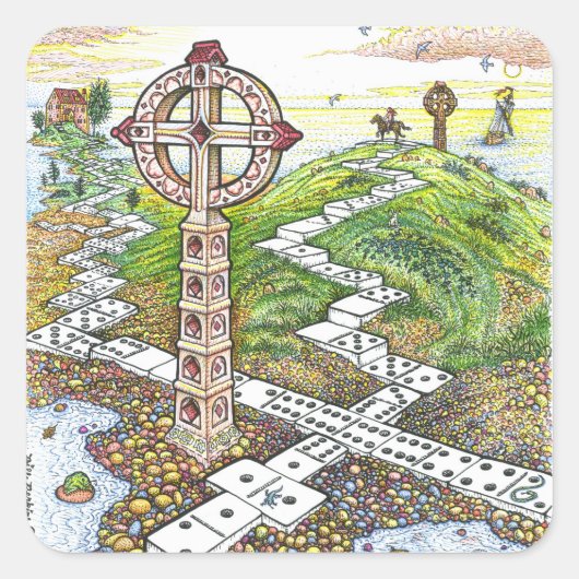 Domino Crosses Sticker (Vorderseite)