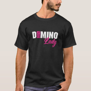 Domino-Dame Domino-Spielerin Domino-Steine Domino- T-Shirt