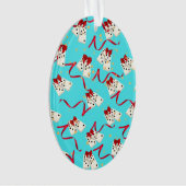 Domino Design Ornament - Aqua (Vorderseite)