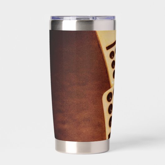 Domino-Effekt Wasserflasche Thermobecher (Vorderseite)