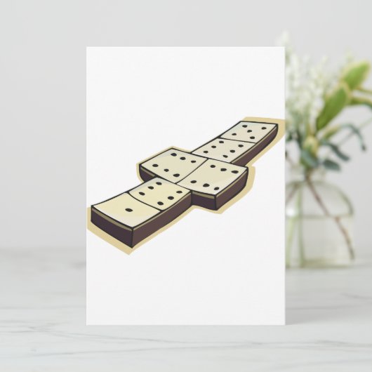 Domino-Einladungen Einladung (Stehend Vorderseite)