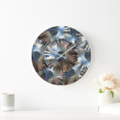 Domino Fun Blue Große Wanduhr (Zuhause)