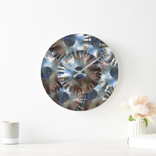 Domino Fun Blue Große Wanduhr (Zuhause)