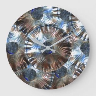 Domino Fun Blue Große Wanduhr