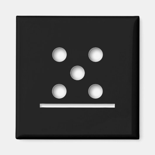 Domino Game 5 0 Halloween Magnet (Vorne)