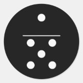 Domino Game 5 1 Funny Halloween Group Costume Shir Runder Aufkleber (Vorderseite)