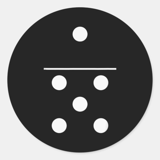 Domino Game 5 1 Funny Halloween Group Costume Shir Runder Aufkleber (Vorderseite)