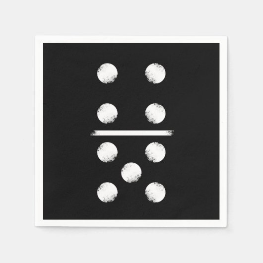 Domino Game 9 Dominoes Tiles Puzzler Game-Geschenk Serviette (Vorderseite)