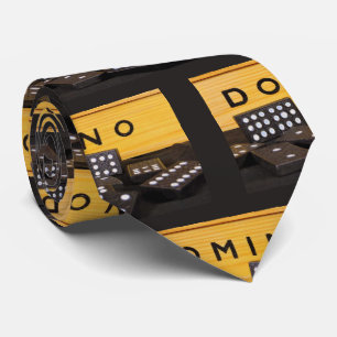 Domino Game Dominos Print Necktie Krawatte