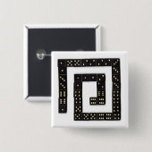 Domino-gewundener Knopf Button (Vorne & Hinten)