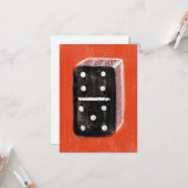 Domino Greeting Card Karte (Vorderseite/Rückseite Beispiel)