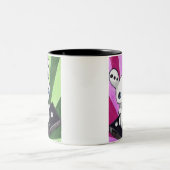 Domino-Häschen Zweifarbige Tasse (Mittel)